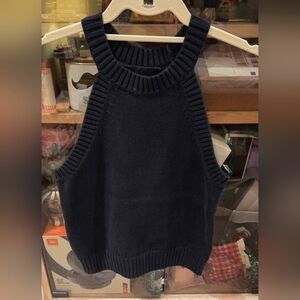 Banana Republic Black Sleeveless Racerback Sweater